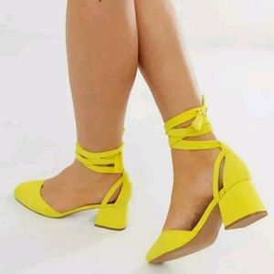 Neon yellow heels